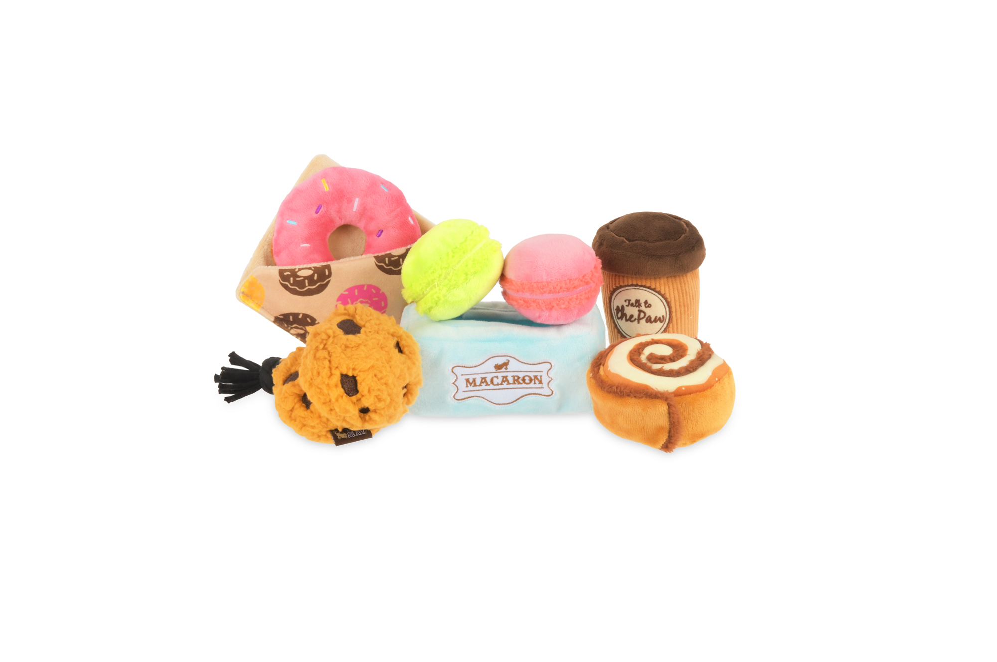 [Pre-Order] P.L.A.Y. Pup Cup Cafe Squeaky Plush Dog toys, Cookies n' Treats (mini sized)