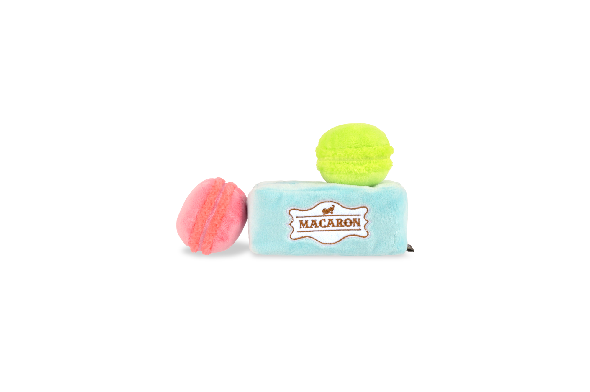 [Pre-Order] P.L.A.Y. Pup Cup Cafe Squeaky Plush Dog toys, Mutt-a-rons (mini sized)