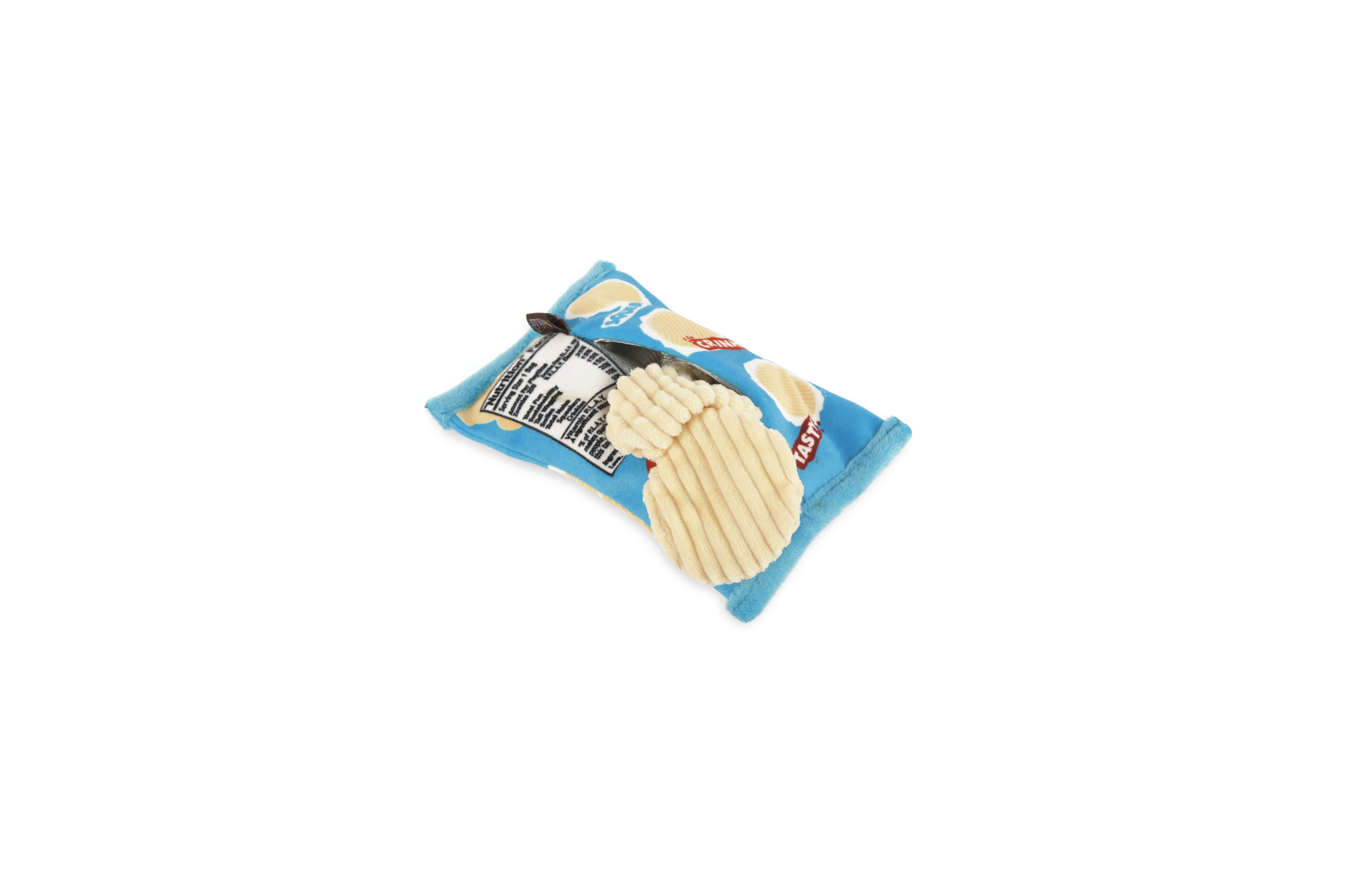 [Pre-Order] P.L.A.Y. Snack Attack Squeaky Plush Dog toys, Fluffles Chips (mini sized)