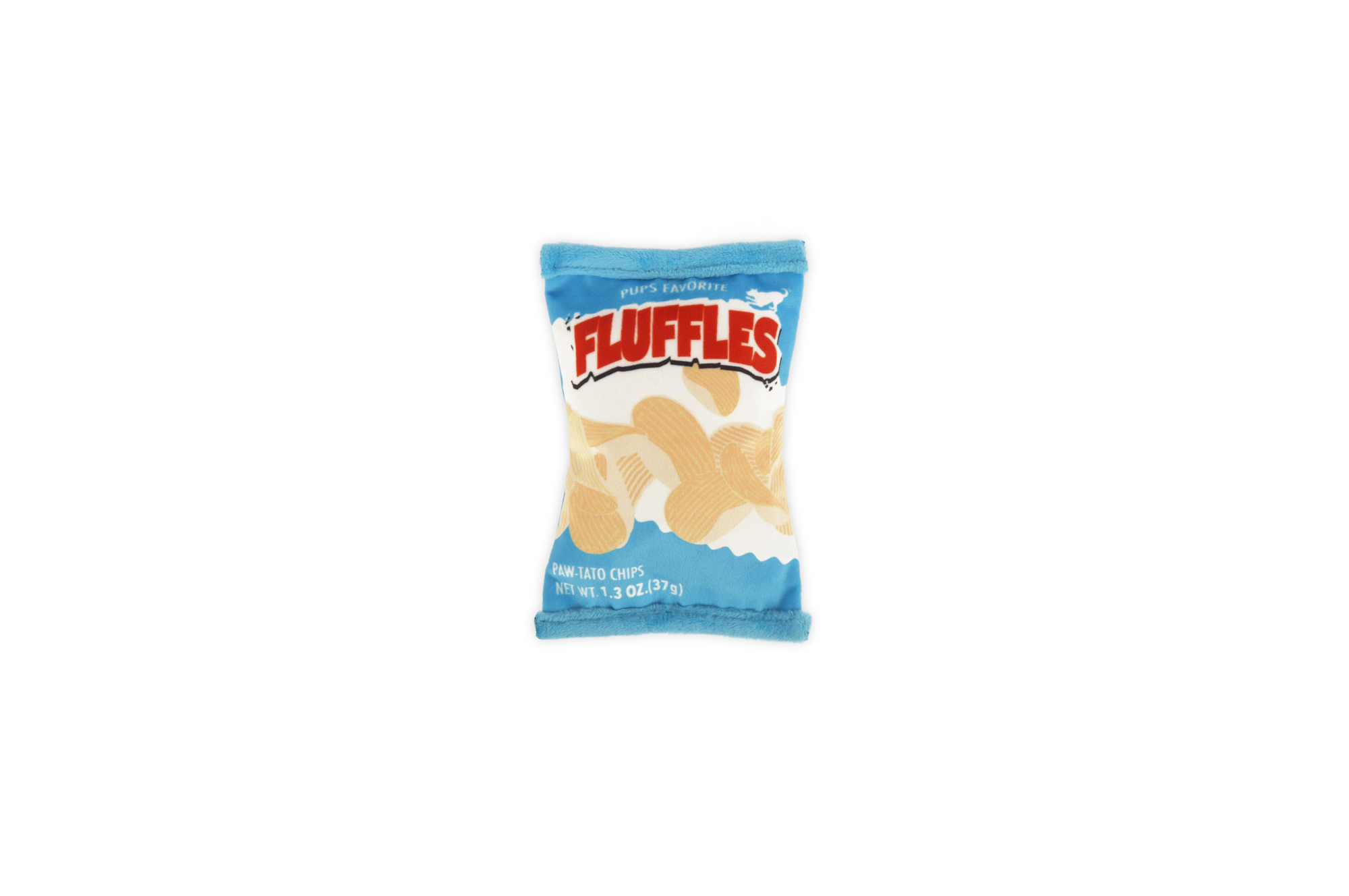 [Pre-Order] P.L.A.Y. Snack Attack Squeaky Plush Dog toys, Fluffles Chips (mini sized)
