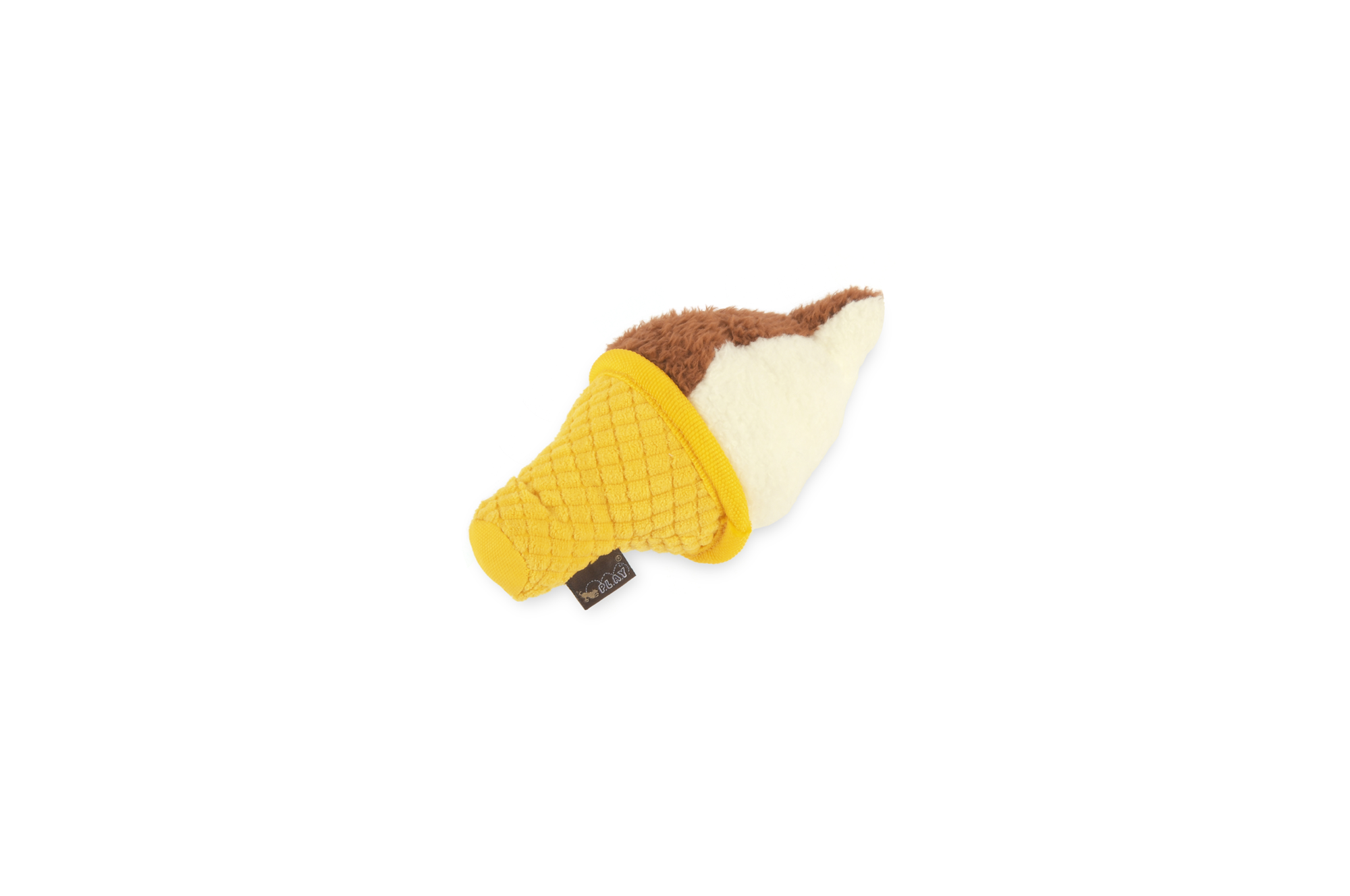 [Pre-Order] P.L.A.Y. Snack Attack Squeaky Plush Dog toys, Swirls n Slobbers Soft Serve (mini sized)