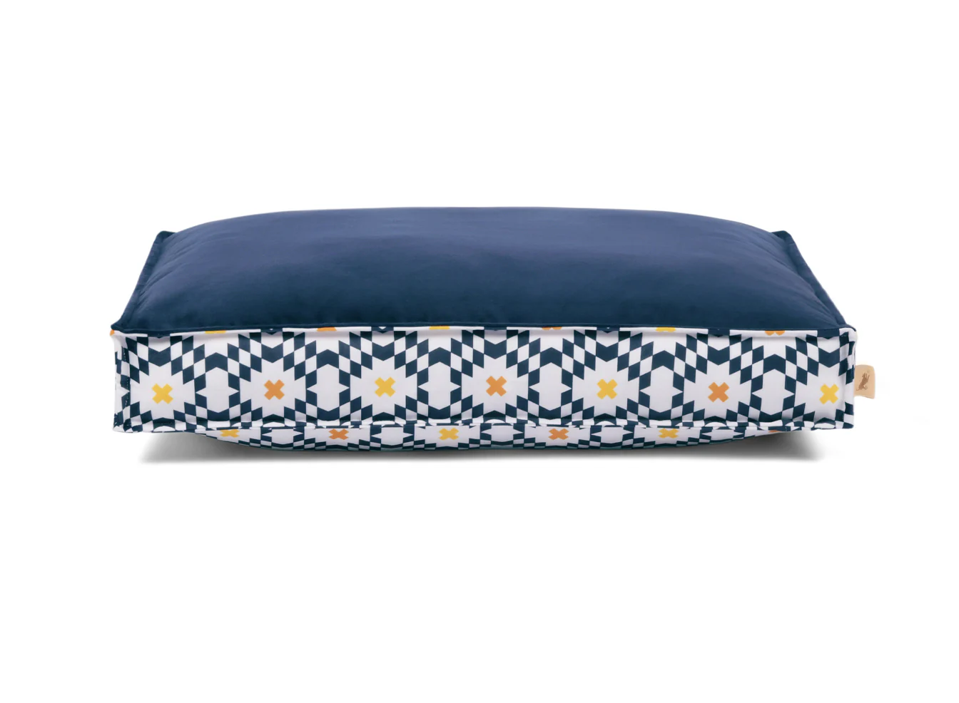 Standard Dog Bed: Marina Boxy Cobalt Blue