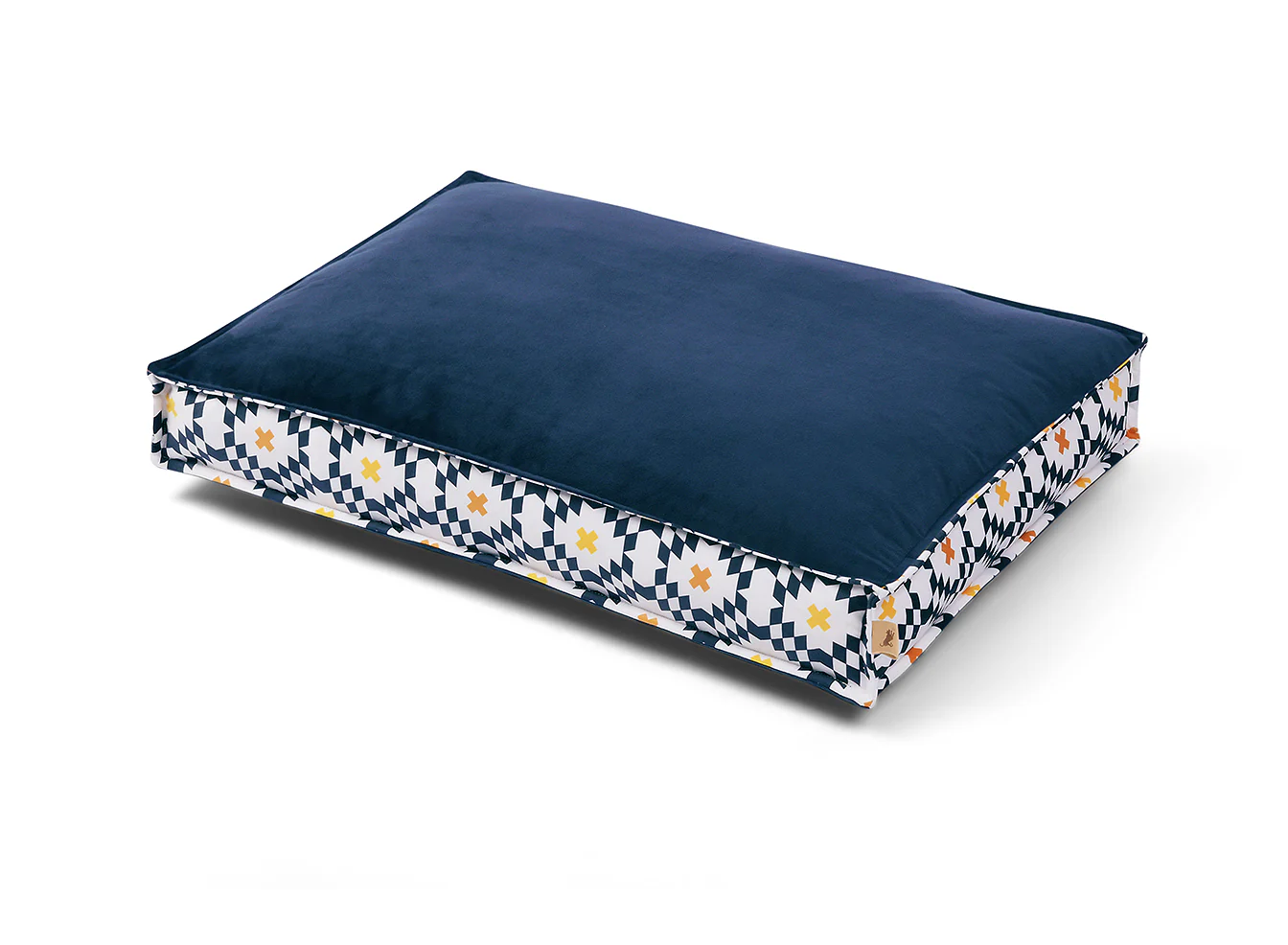 Standard Dog Bed: Marina Boxy Cobalt Blue