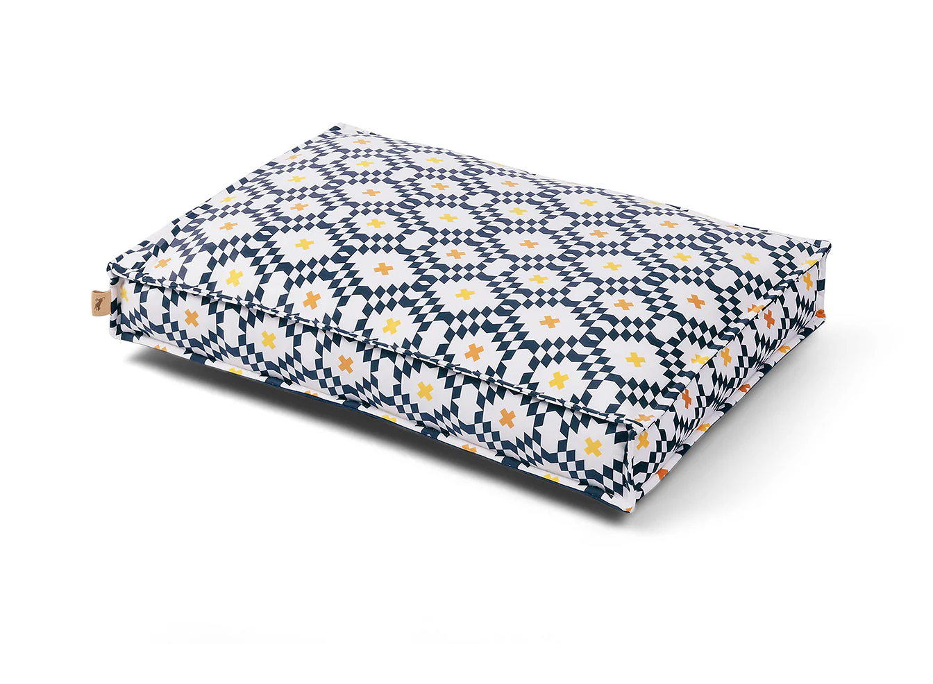 Standard Dog Bed: Marina Boxy Cobalt Blue