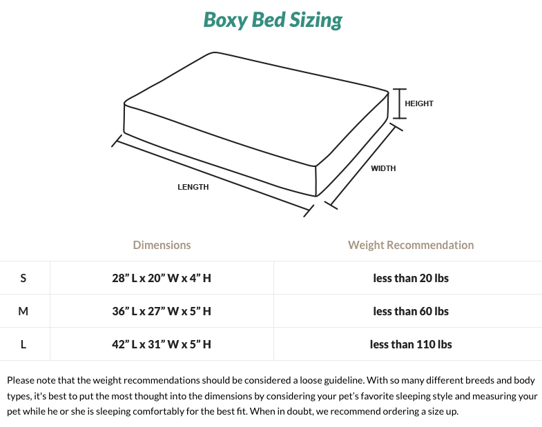 Standard Dog Bed: Seaside Boxy Sea Glass