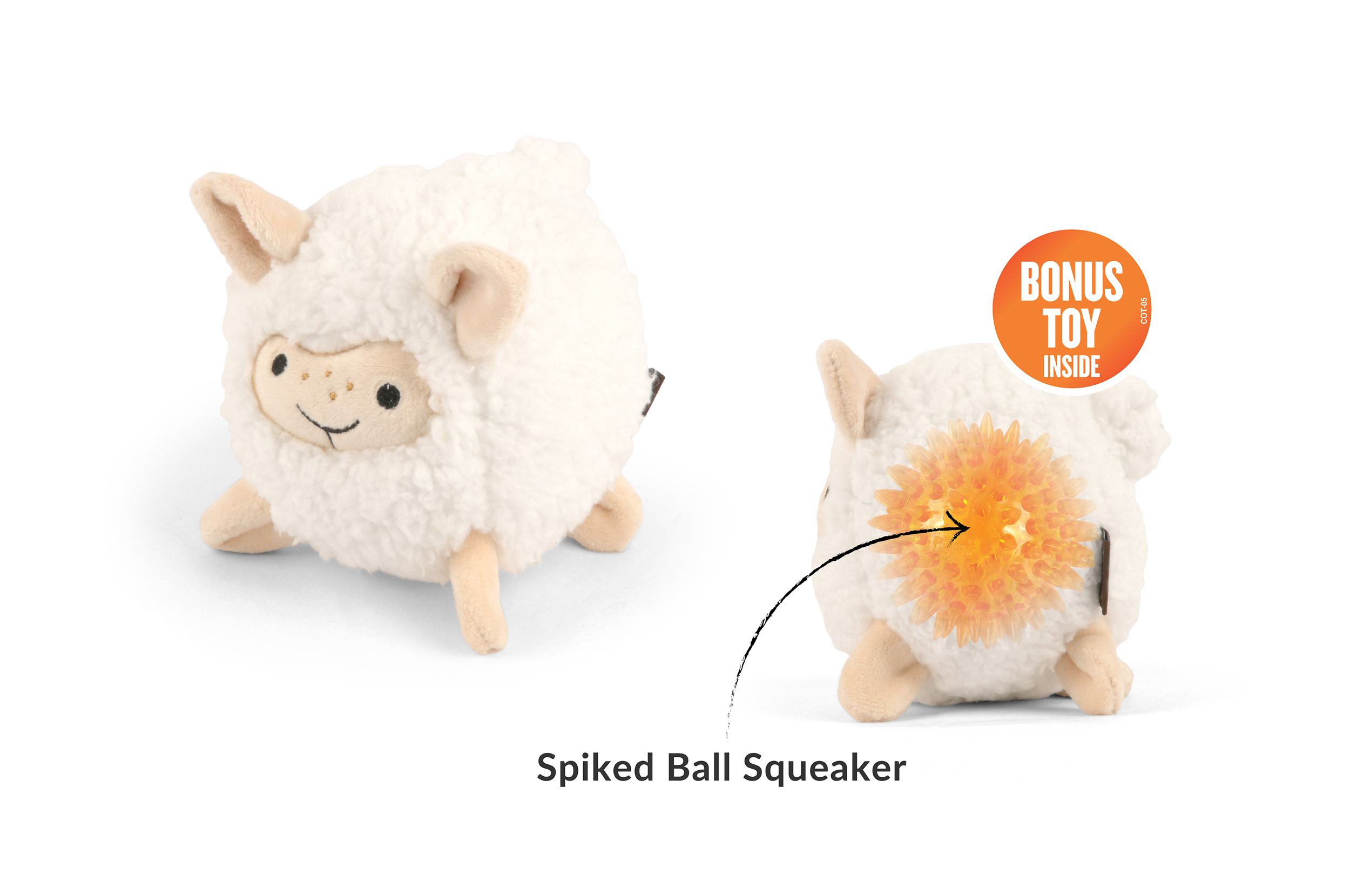 [Pre-Order]P.L.A.Y. Barnyard Buddies Squeaky Plush Dog Toy, Sadie the Sheep