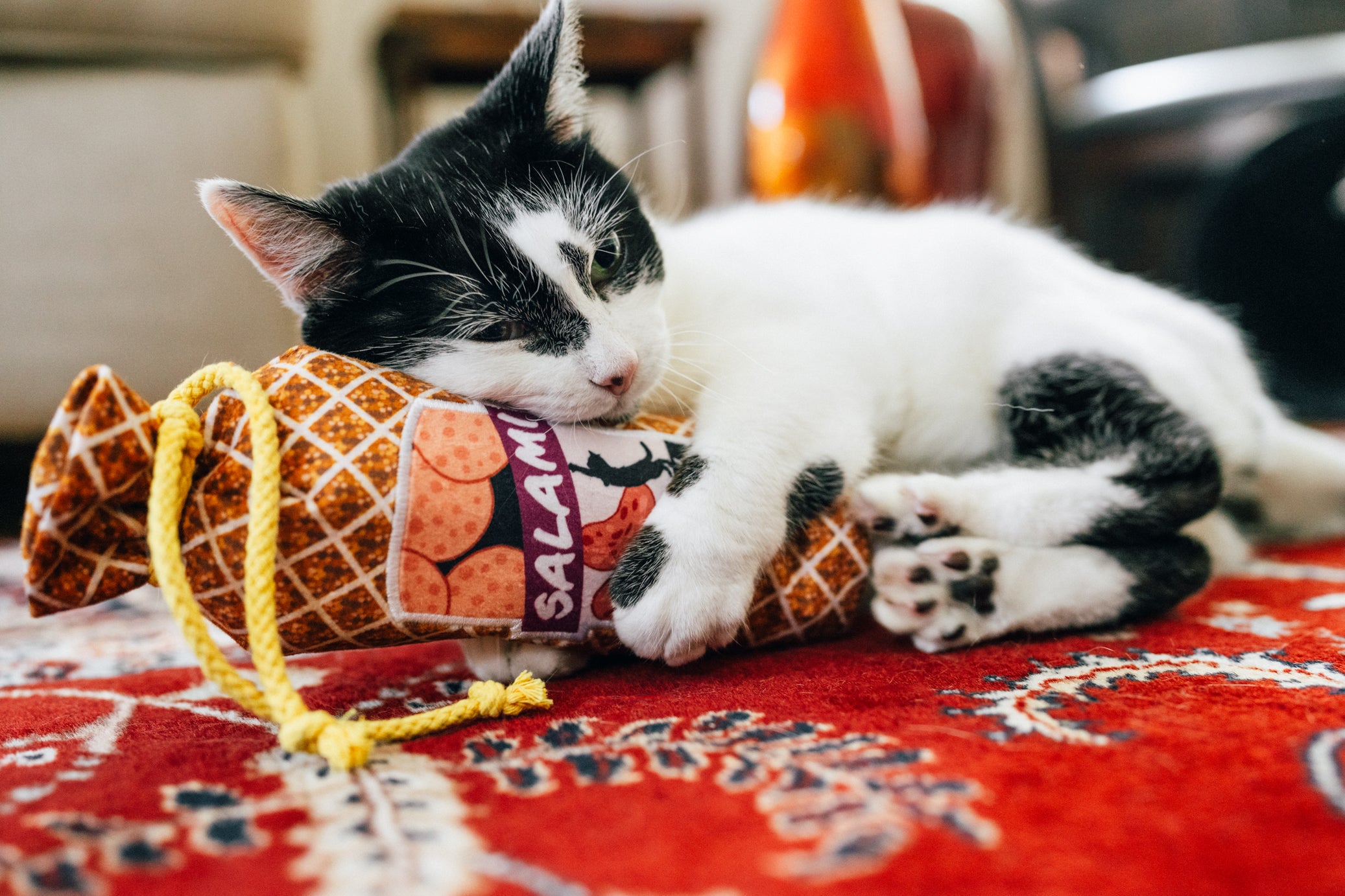 [Pre-Order] P.L.A.Y. Feline Frenzy, Catnip Kicker Toy set: Salami Slammer