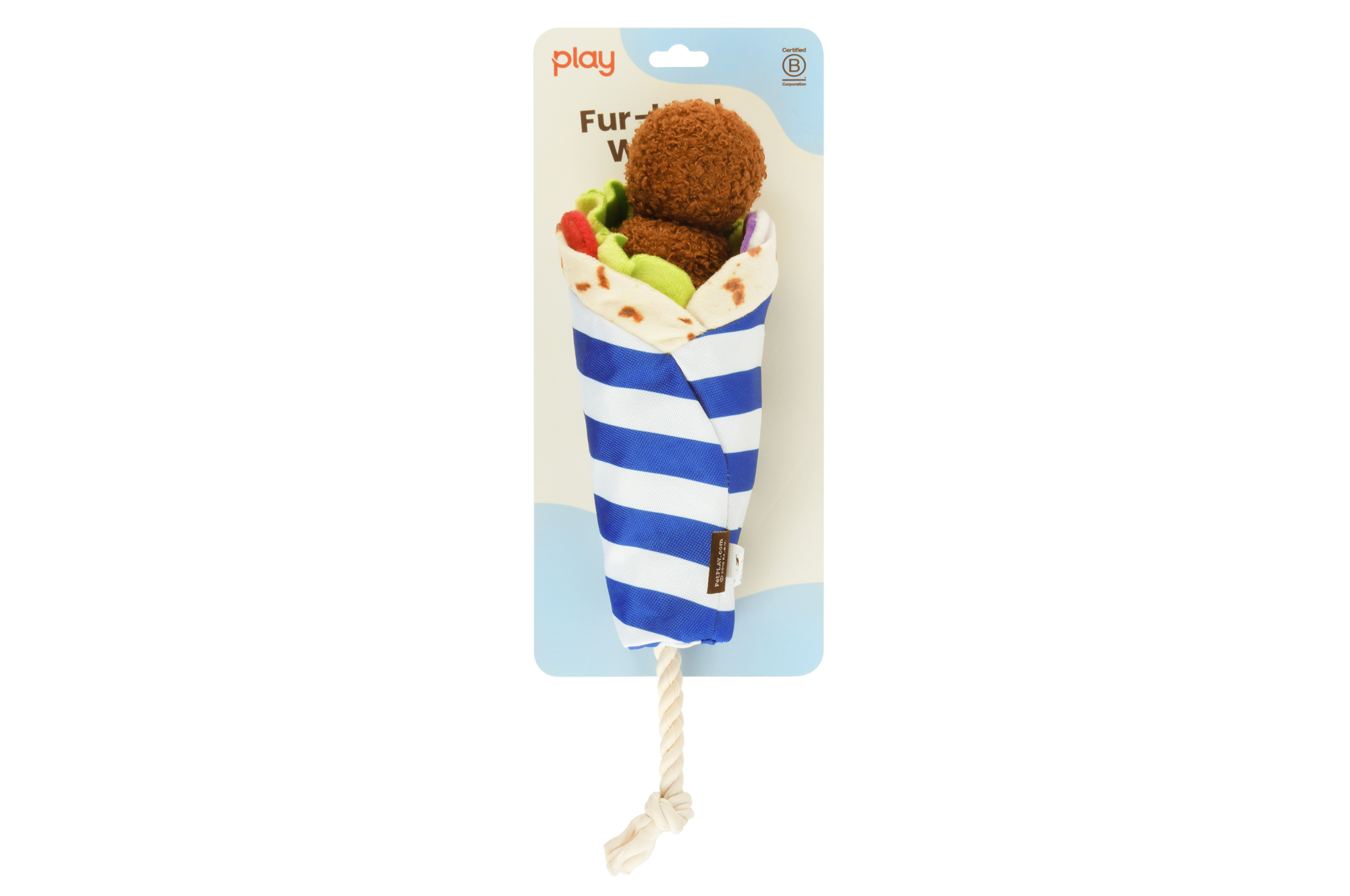 [Pre-Order] P.L.A.Y. The International Classic Squeaky Plush Dog Toy, Falafel