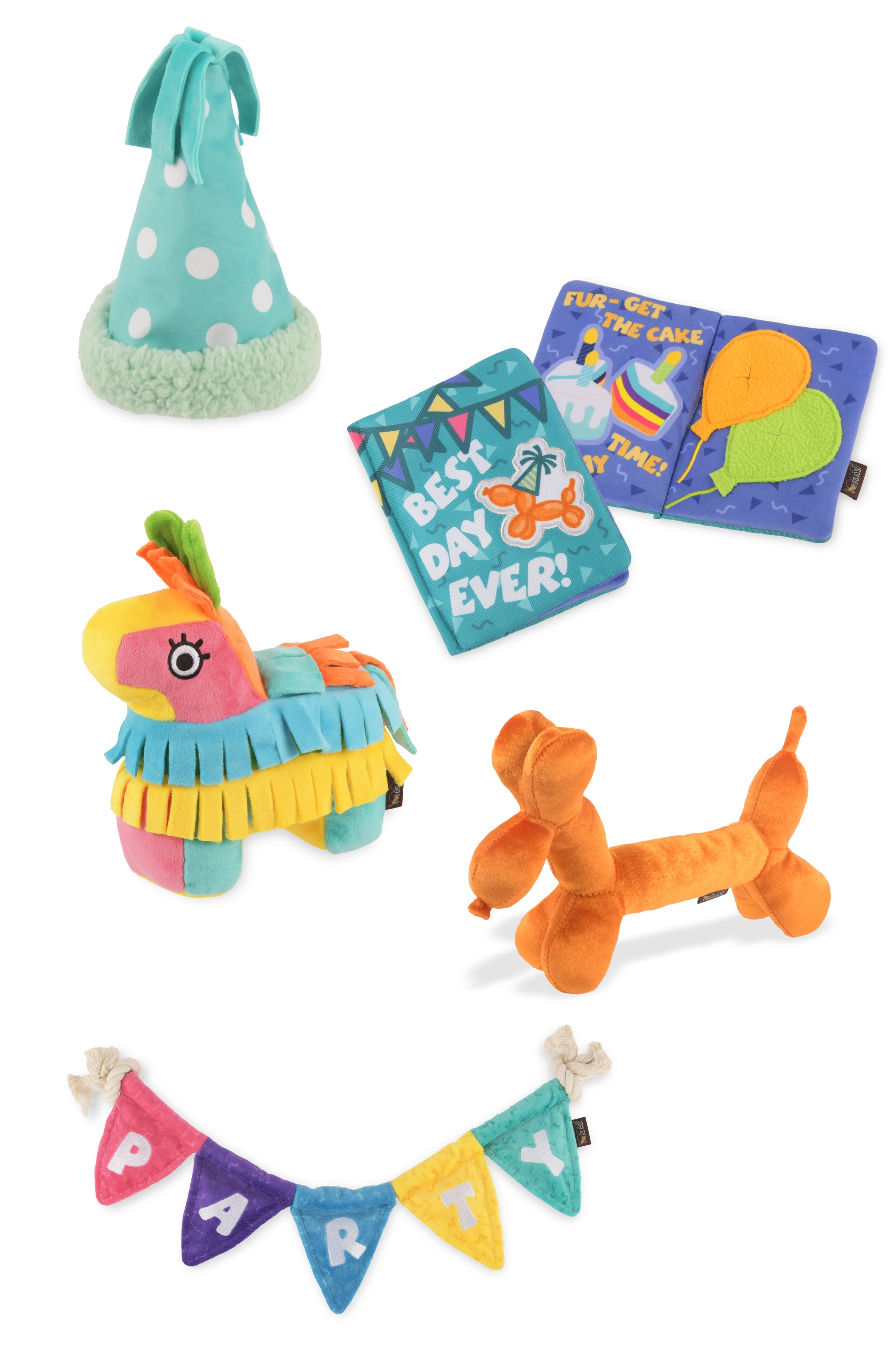 P.L.A.Y. Party Animal Tug n’ Party Banner | Interactive Rope Tug Toy for Dogs