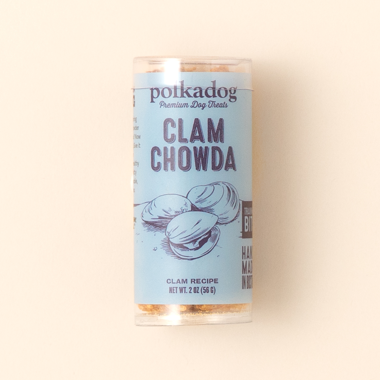 Polkadog Dog and Cat Treats, Clam Chowda Mini Tube 2oz