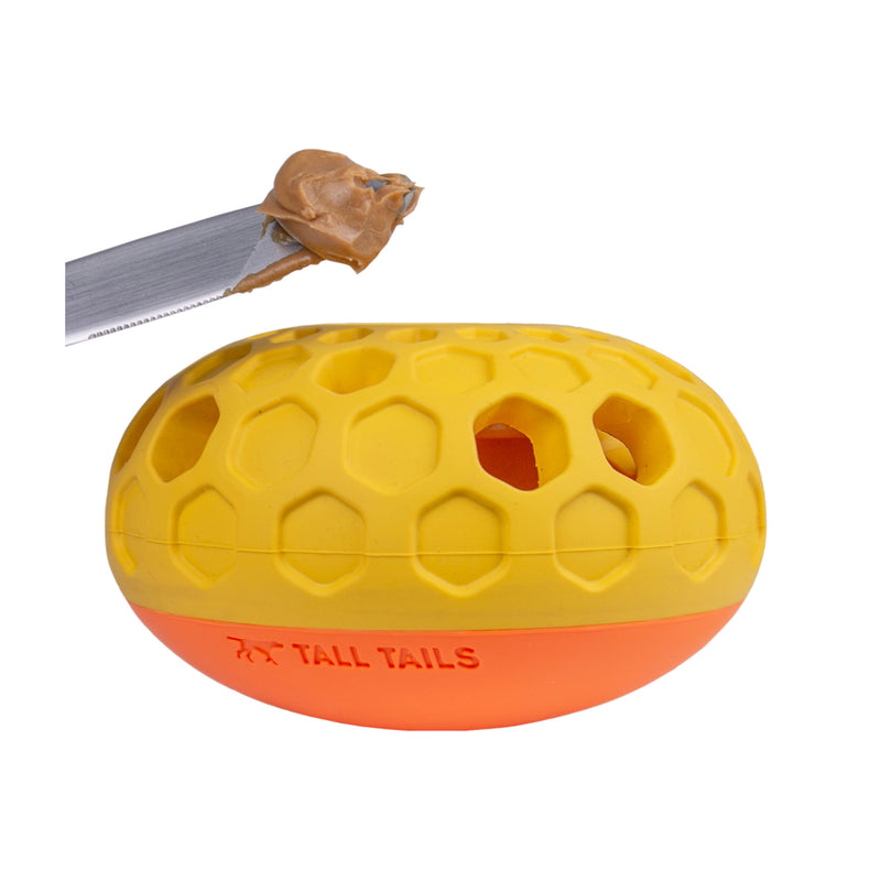 Interactive Treat Dispensing Puzzle Rubber Dog Toy: Bee Hive