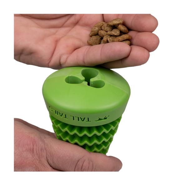 Interactive Treat Dispensing Puzzle Rubber Dog Toy: Evergreen Tree