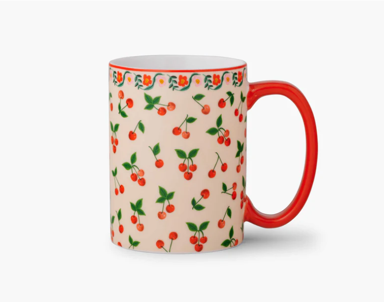 Rifle Paper Co Porcelain Mug: Cherries