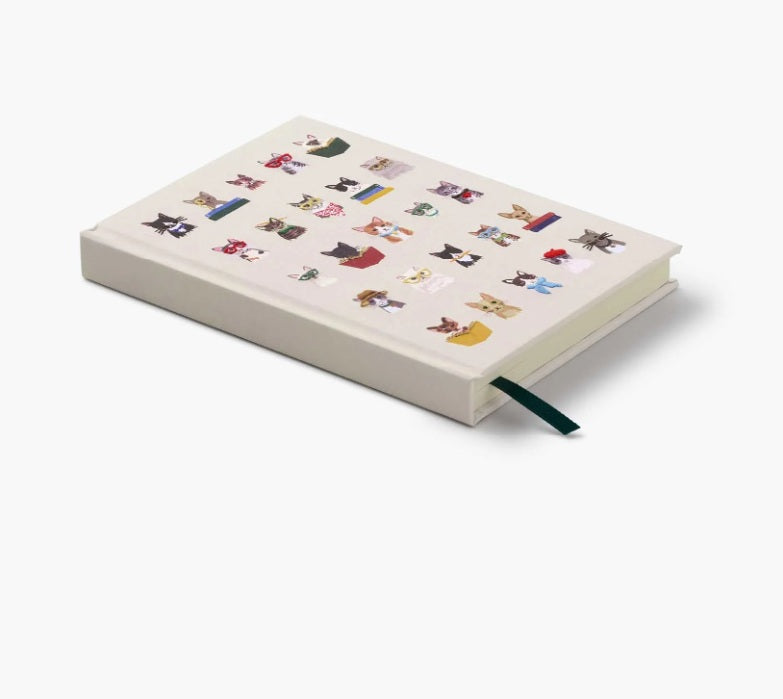 Rifle Paper Co Studious Cats Embroidered Journal | Lined Pages