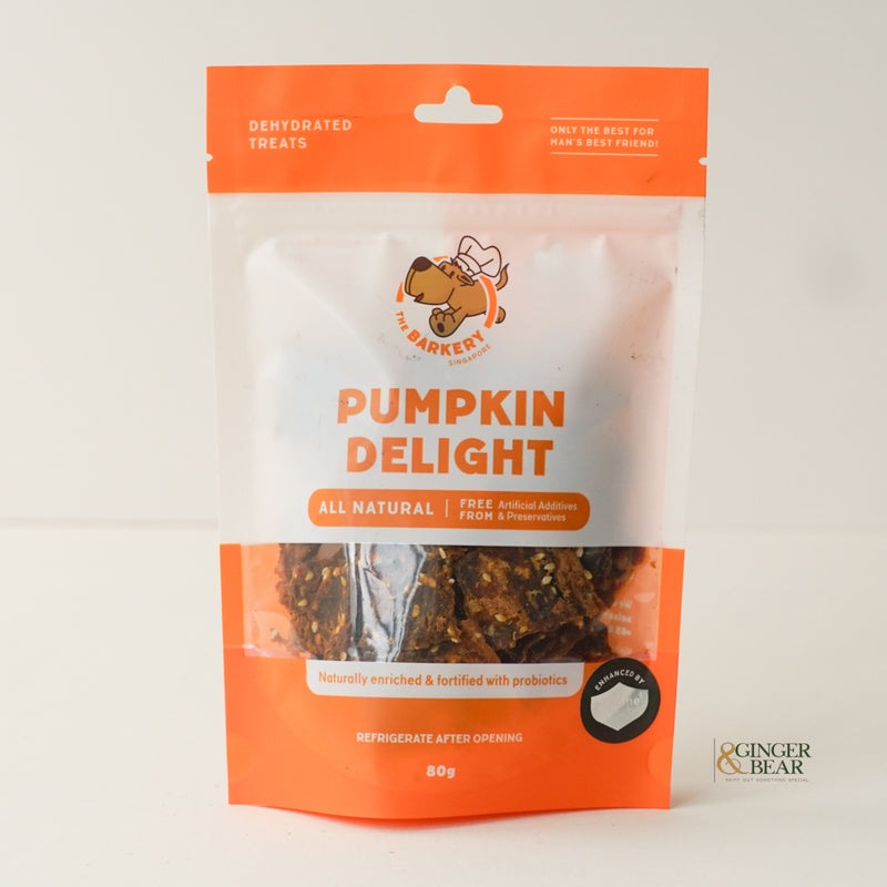 Dog Treats, Dehydrated Pumpkin with Celery and Seeds, Pumpkin Delight