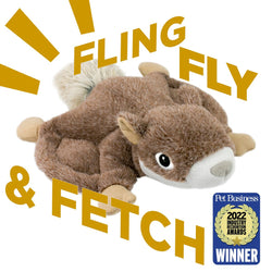 Squeaky Plush Dog Toy: Flying Squirrel