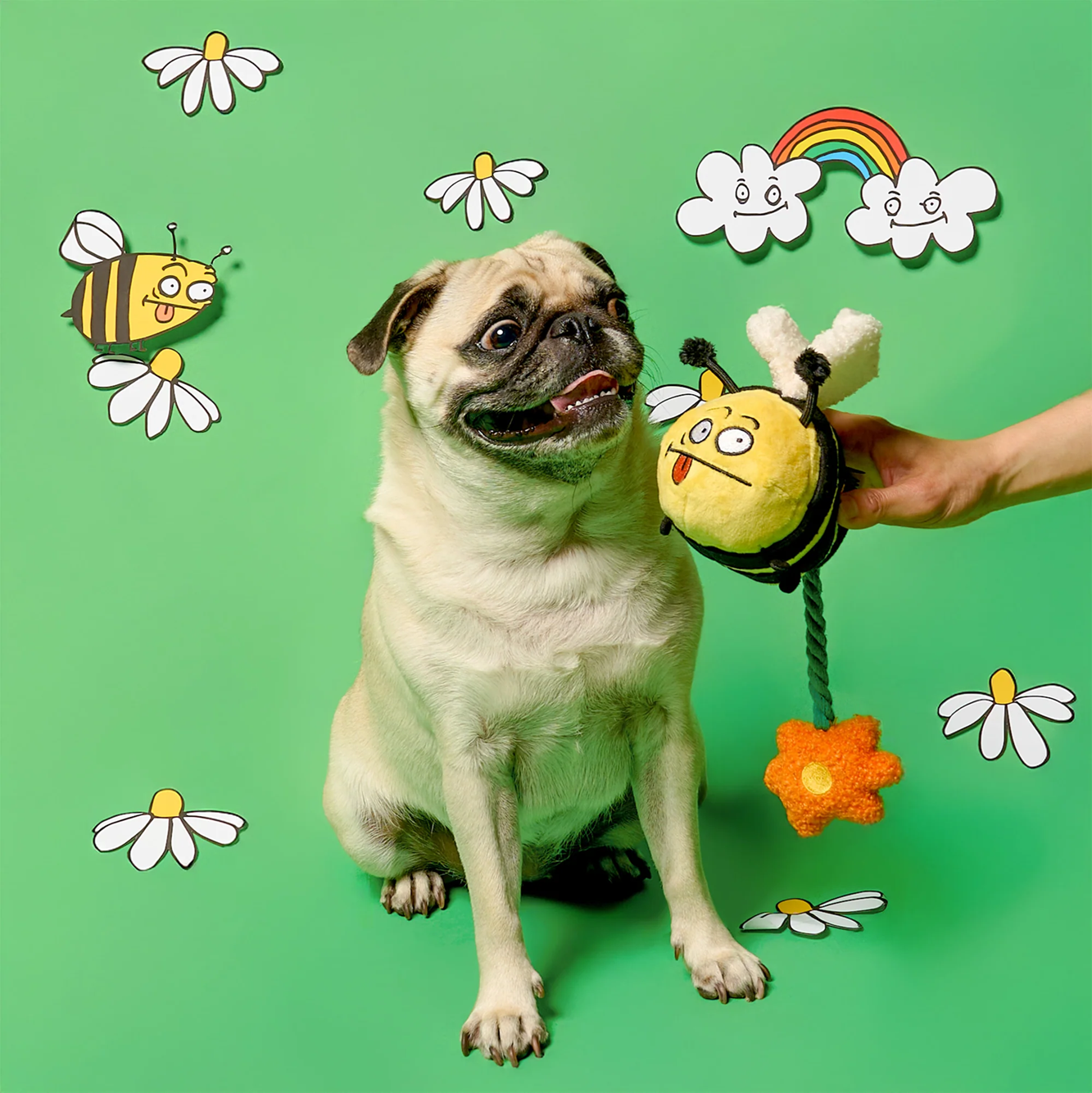 Squeaky Interactive Nosework Dog Toy, Bee Happy