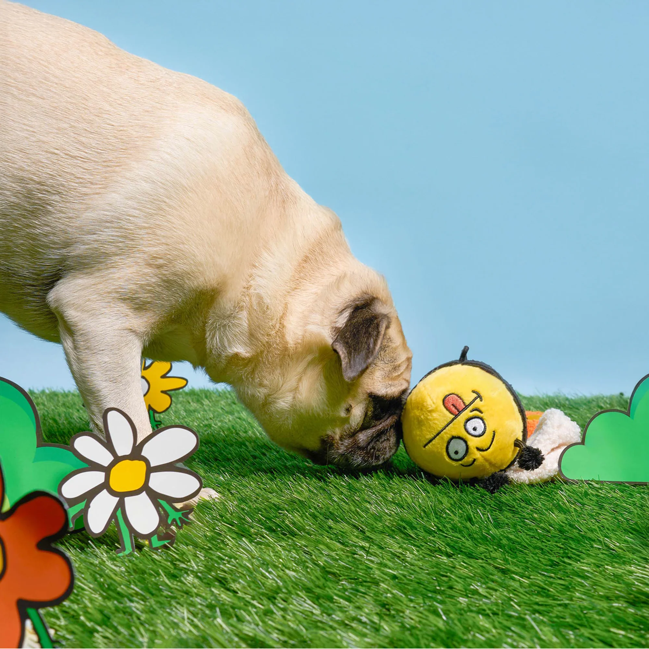 Squeaky Interactive Nosework Dog Toy, Bee Happy