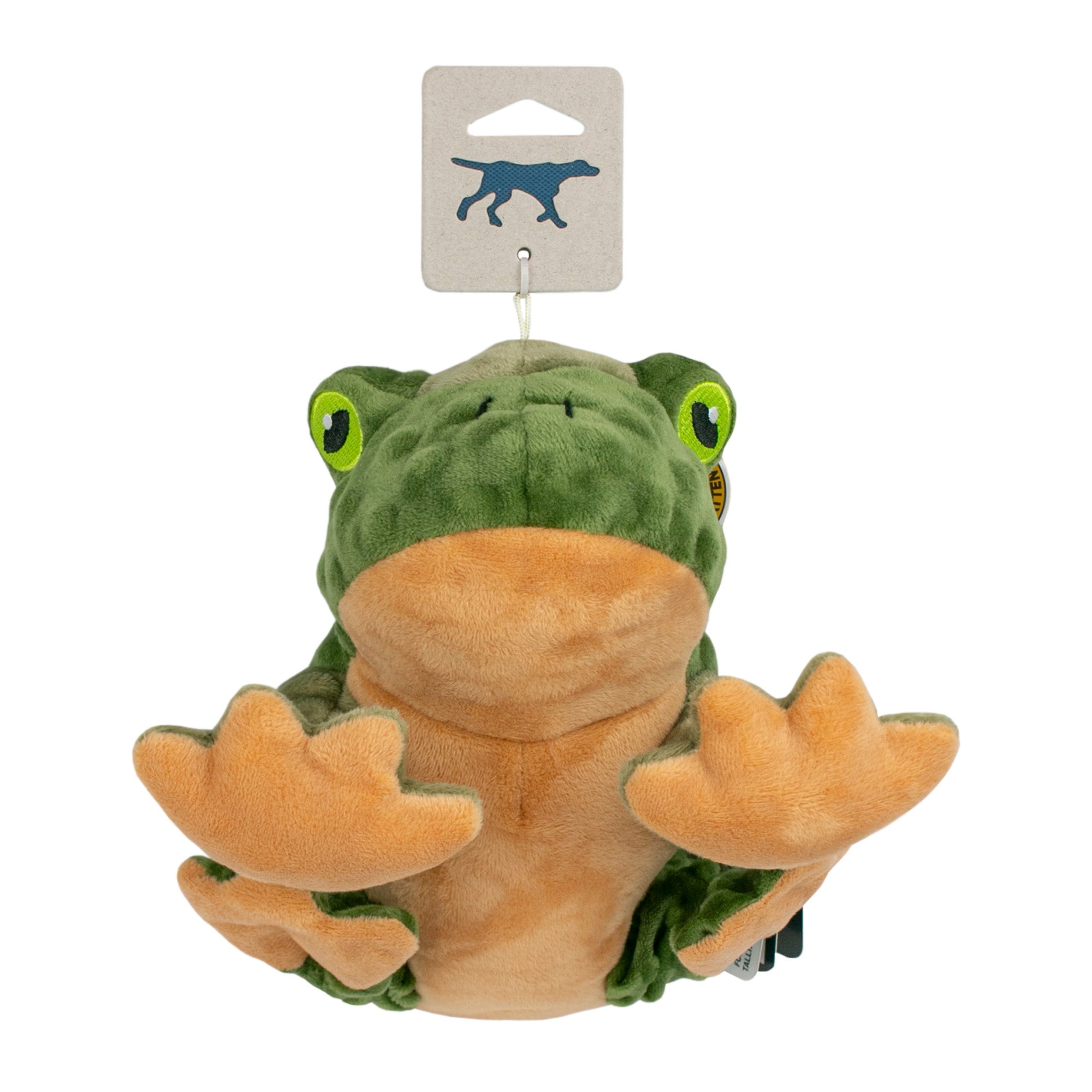 Squeaky Plush Dog Toy Animated Frog