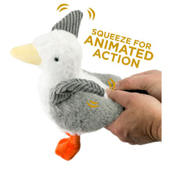 Squeaky Plush Dog Toy: Animated Seagull
