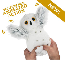 Squeaky Plush Dog Toy: Animated Snow Owl