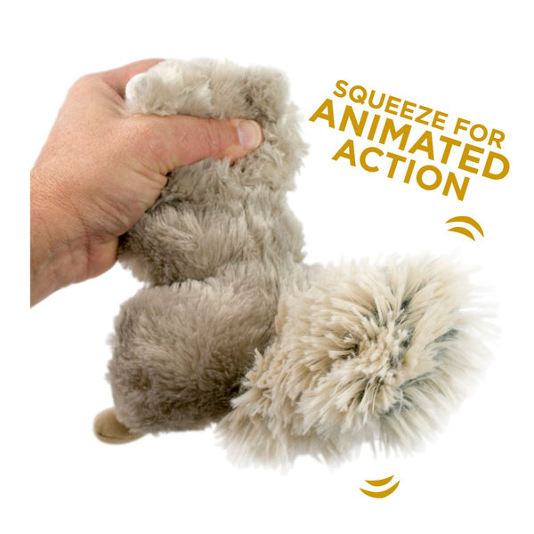 Squeaky Plush Dog Toy: Animated Squirrel