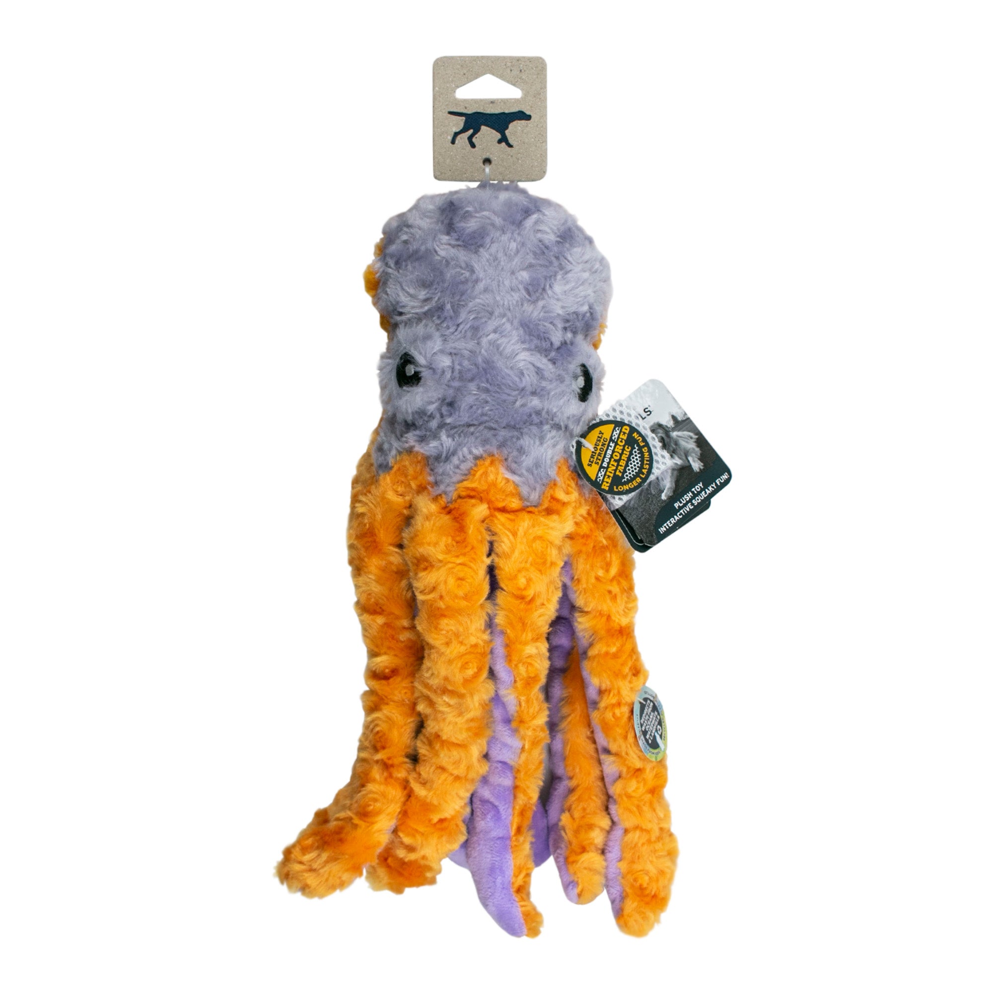 Squeaky Plush Dog Toy: Octopus
