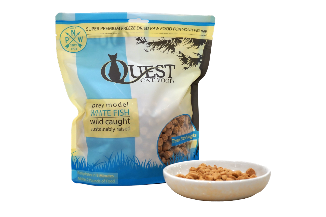 Steve's Real Food Quest Freeze-Dried Raw Cat Food, White Fish Recipe