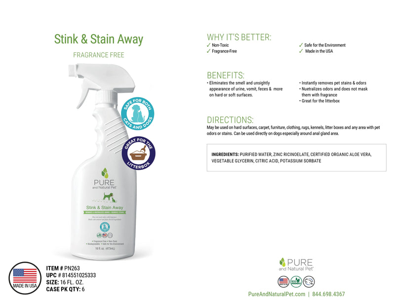 Pure and Natural Stink & Stain Away Spray