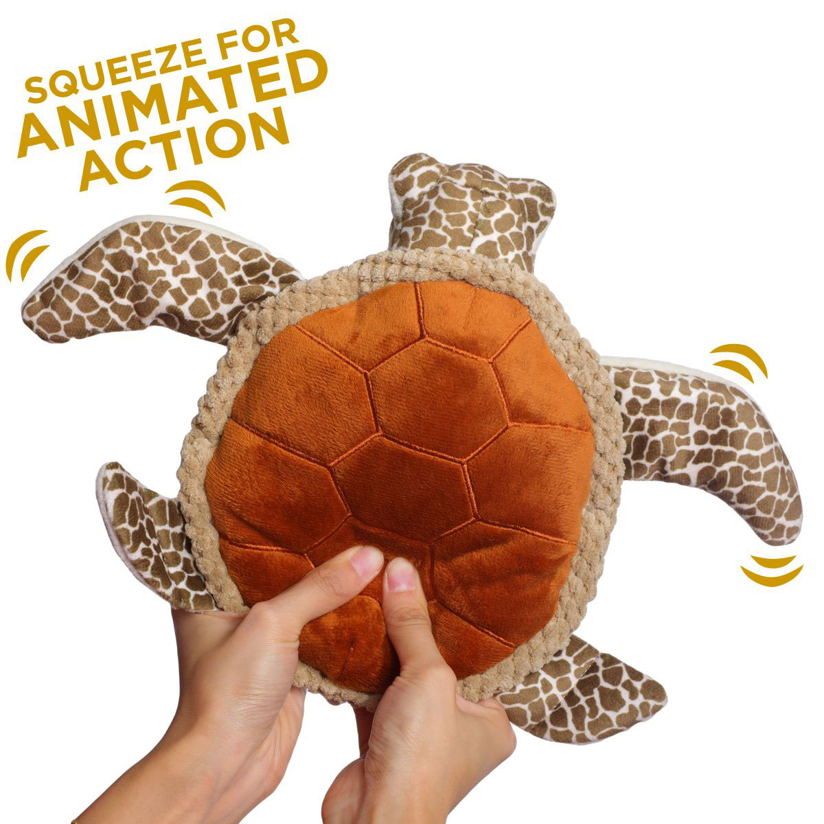 Squeaky Plush Dog Toy: Animated Sea Turtle