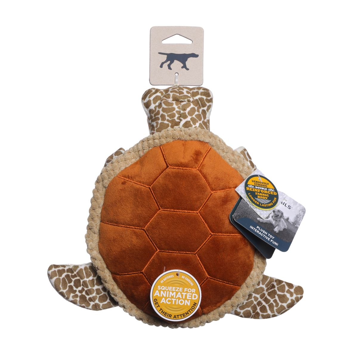 Squeaky Plush Dog Toy: Animated Sea Turtle