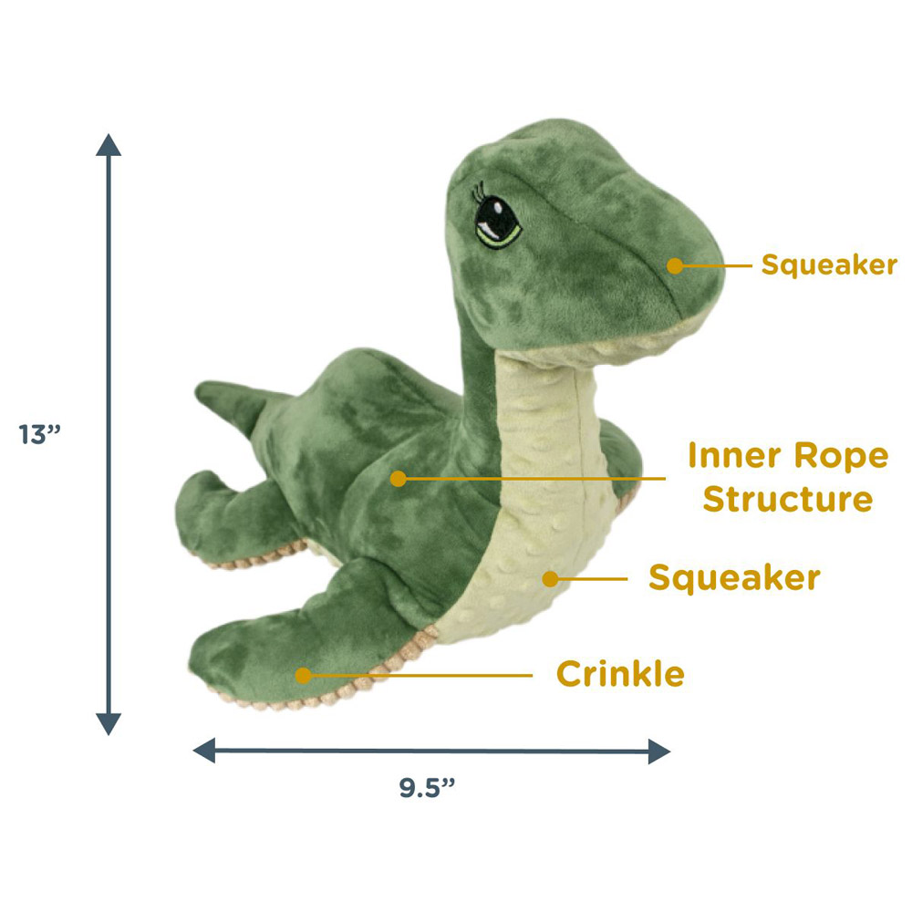 Squeaky Plush Dog Toy: Nessie