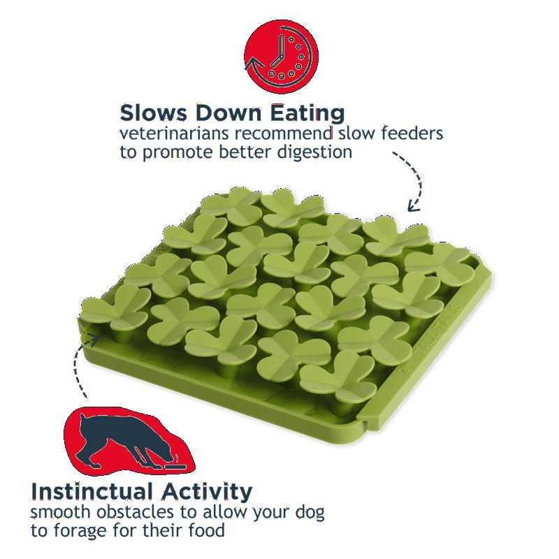 Interactive Food-Grade Foraging Mat for Dogs, Clover