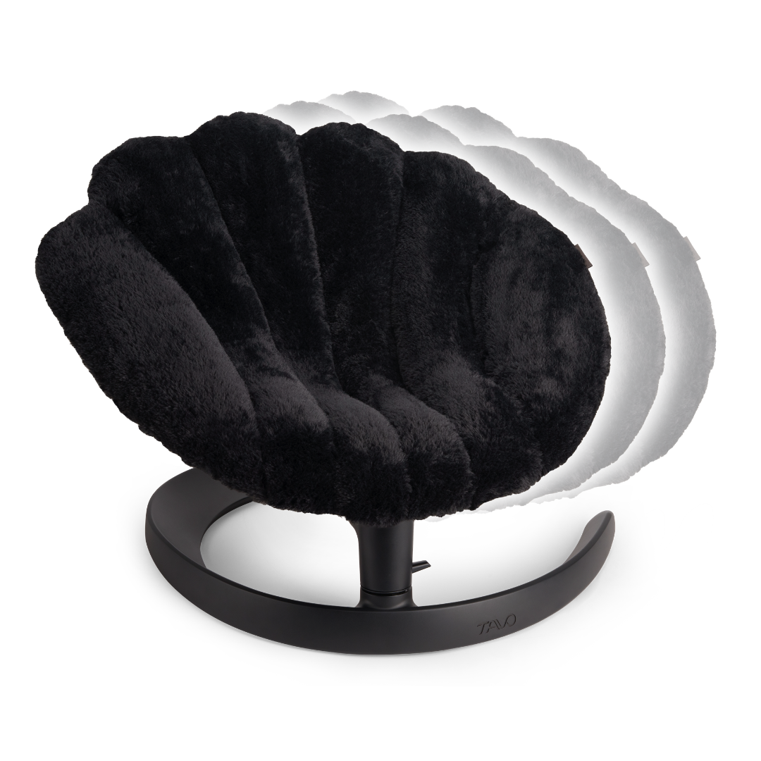 Tavo Pets Swaying Lounger and Pet Bed, Shell in Onyx