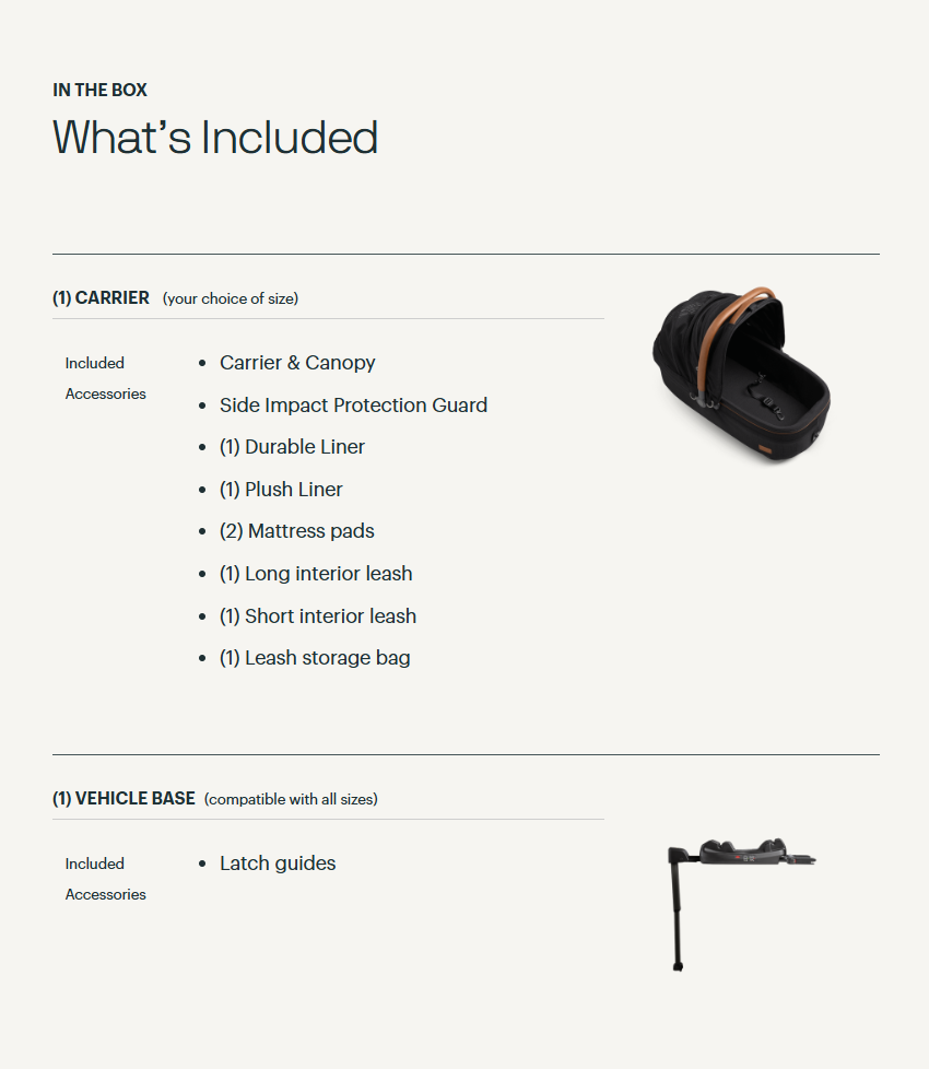 Tavo Pets Carrier and Safety Car Seat with Base, Maeve in Sable