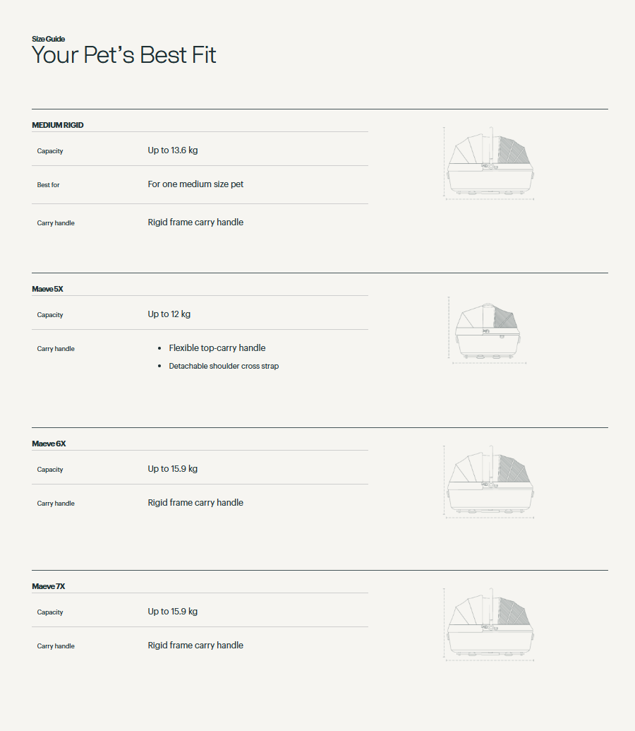 Tavo Pets Carrier and Safety Car Seat with Base, Maeve in Sable