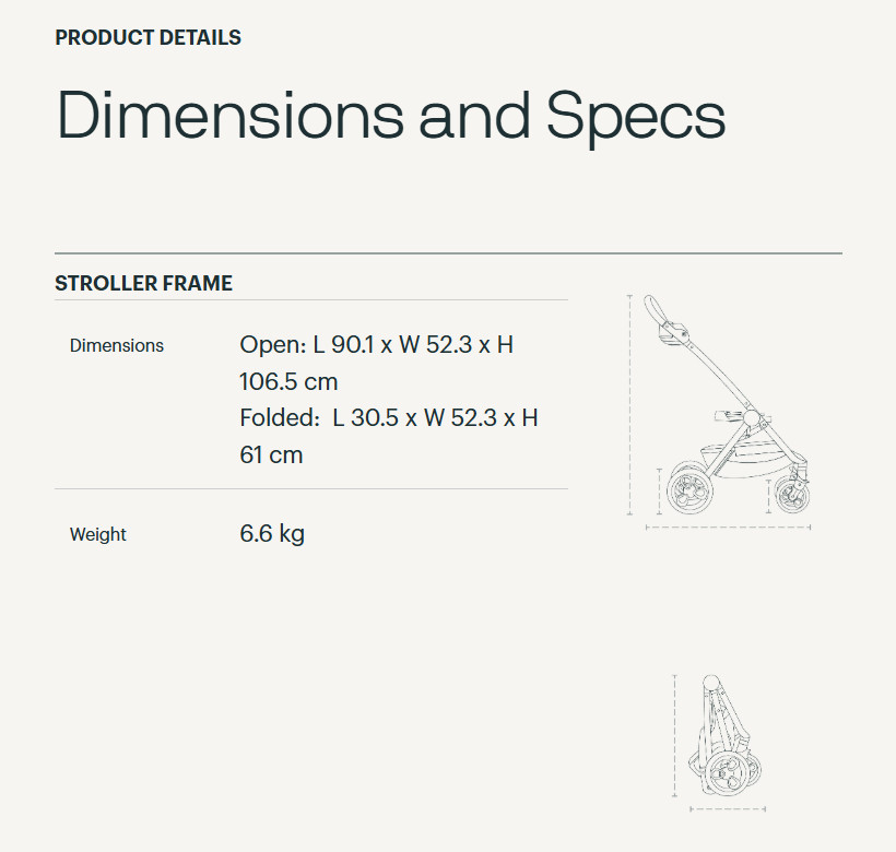 Tavo Pets Stroller Frame for Maeve, Roscoe