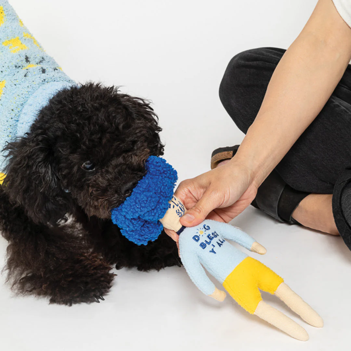 Squeaky Interactive Hooman Nosework Dog Toy, Dog Bless