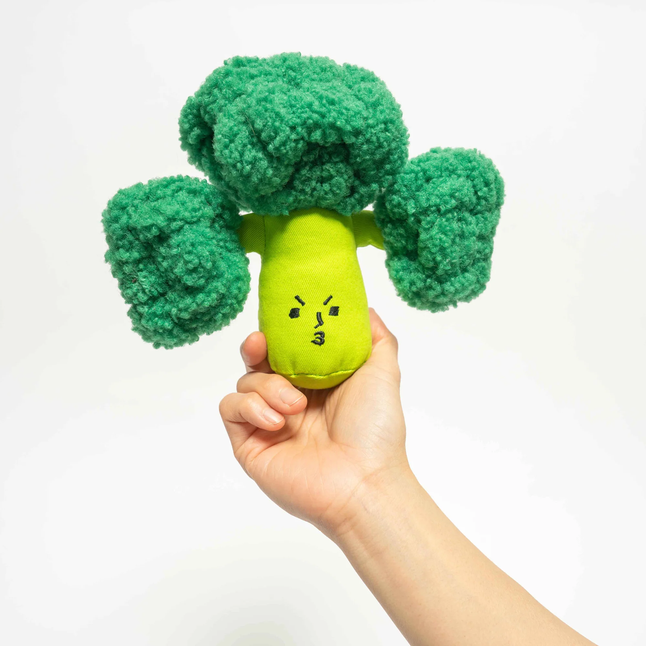 Squeaky Interactive Nosework Dog Toy, Broccoli