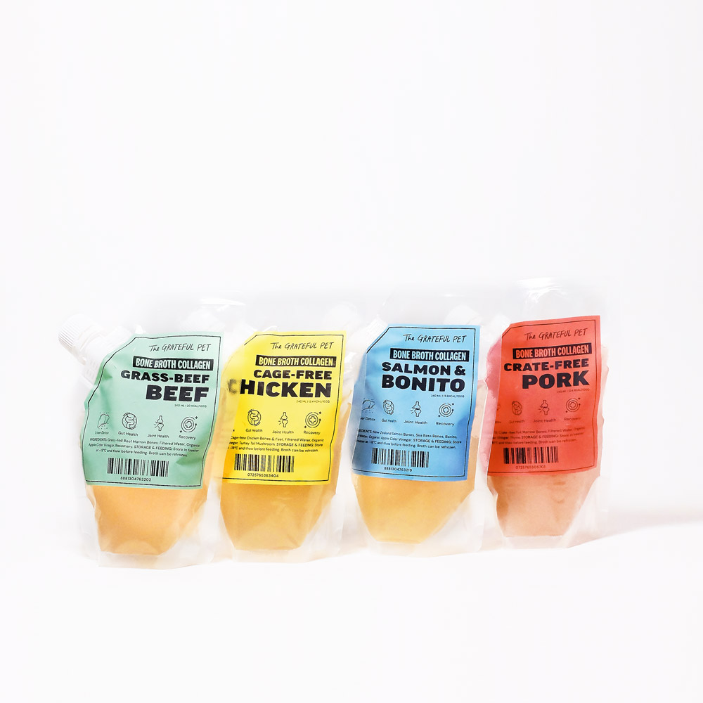 The Grateful Pet: Cage-free Chicken Bone Broth Collagen for Dogs and Cats