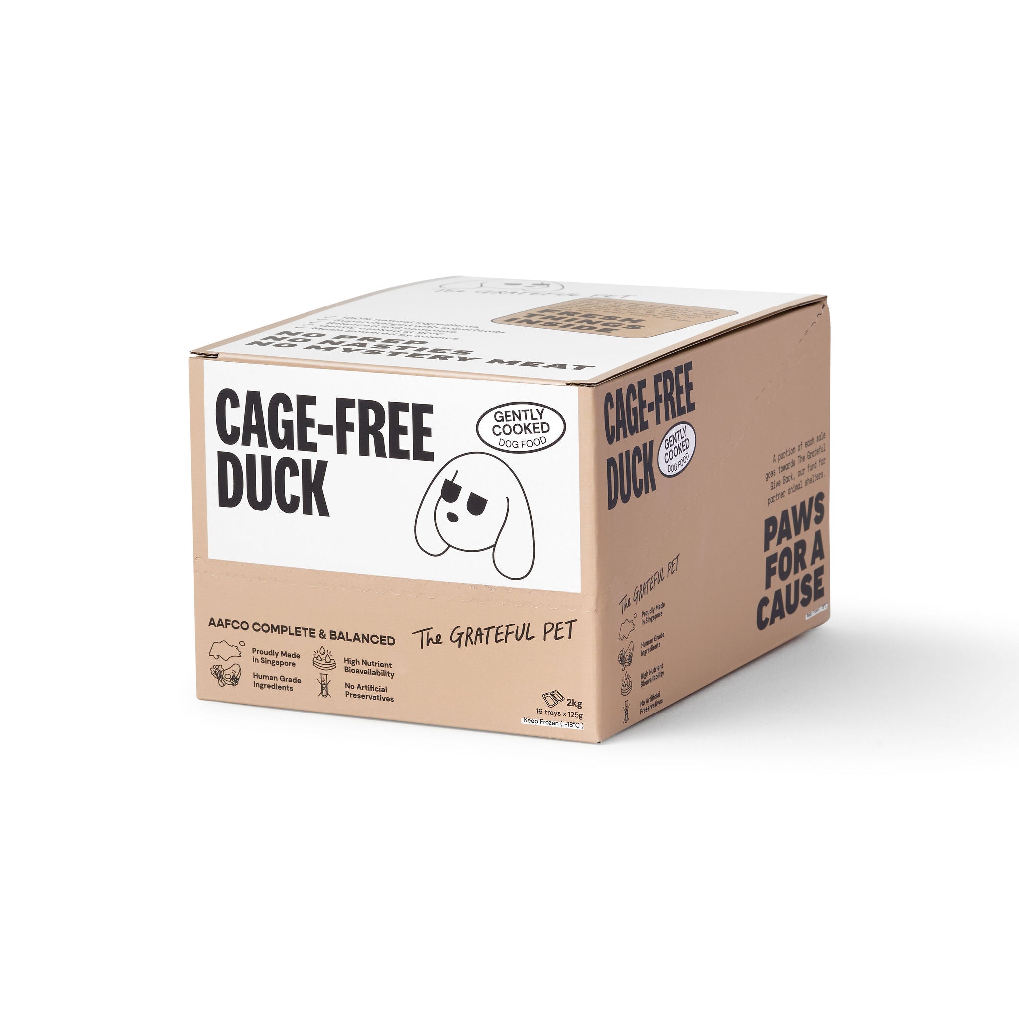 The Grateful Pet: Cooked Food for Dogs, Cage-free Duck