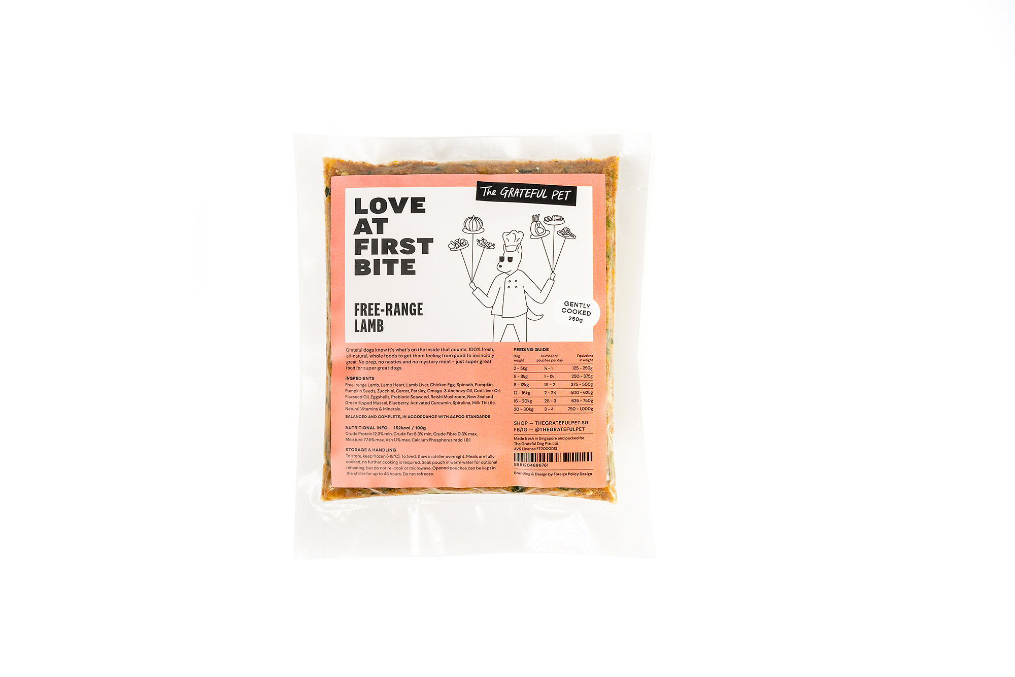 The Grateful Pet: Raw and Cooked Food for Dogs, 4 Pouches Mix & Match