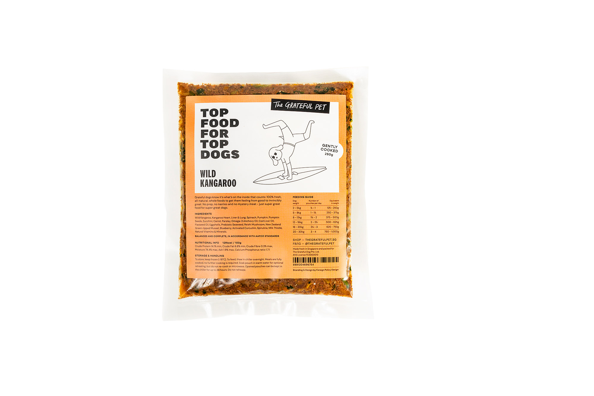 The Grateful Pet: Cooked Food for Dogs, Wild Kangaroo Meat