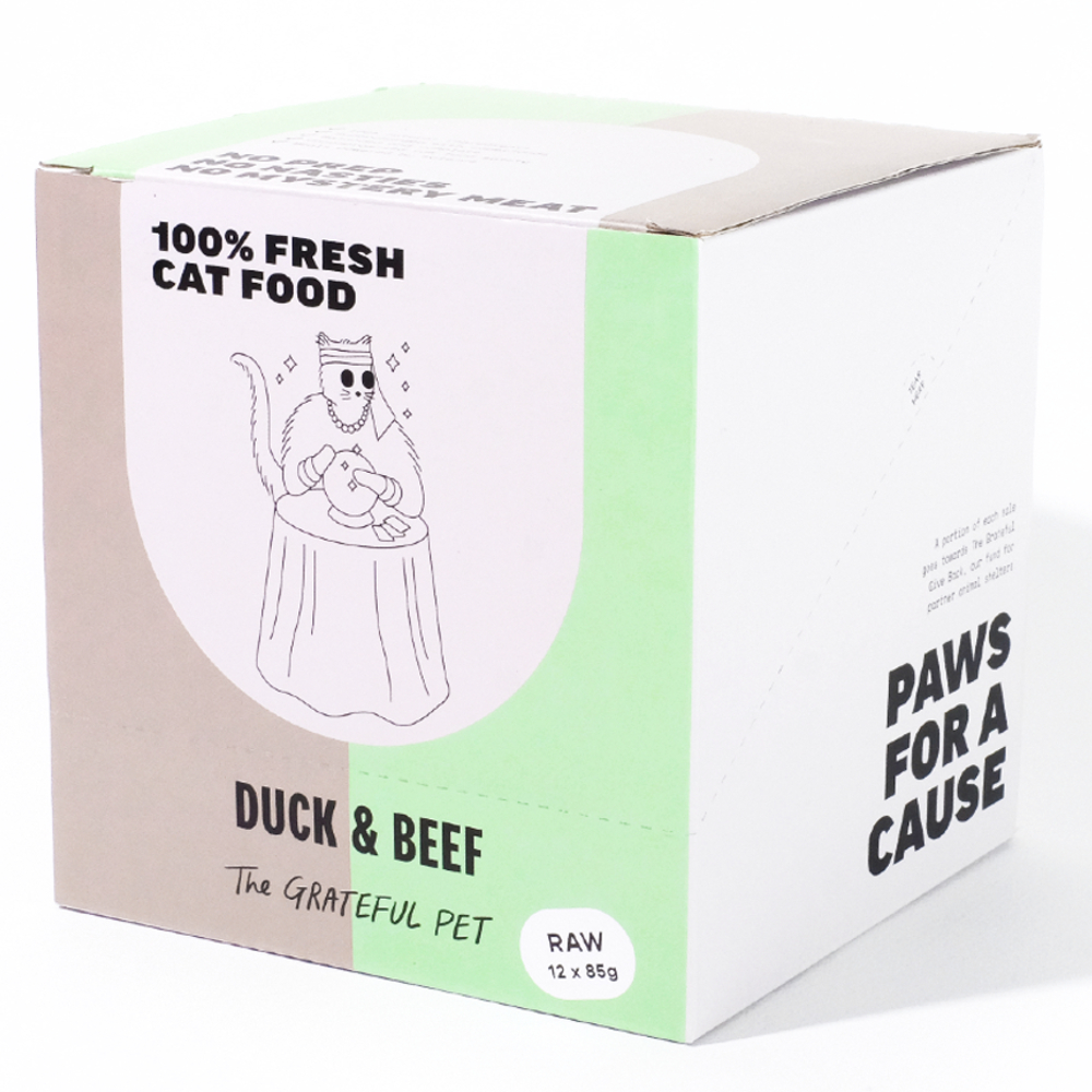The Grateful Pet: Raw Food for Cats, Cage-free Duck & Grass-fed Beef