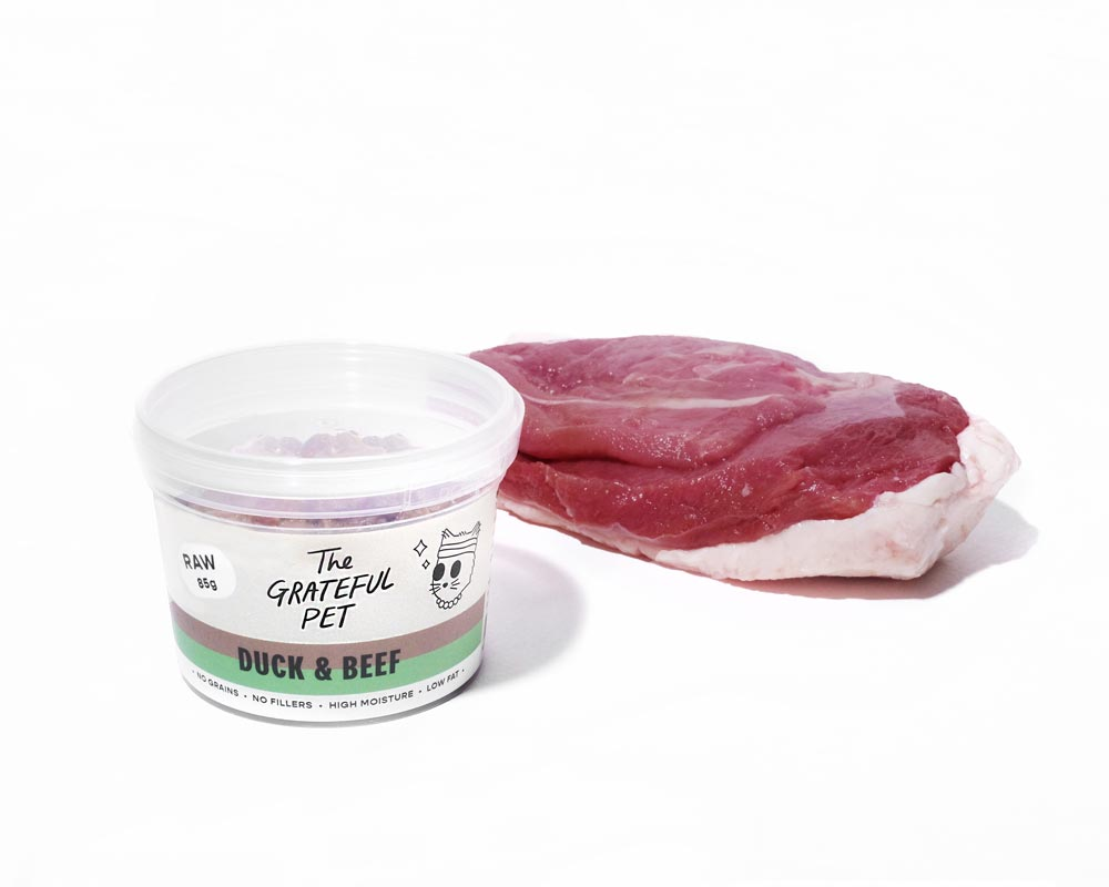 The Grateful Pet: Raw Food for Cats, Cage-free Duck & Grass-fed Beef