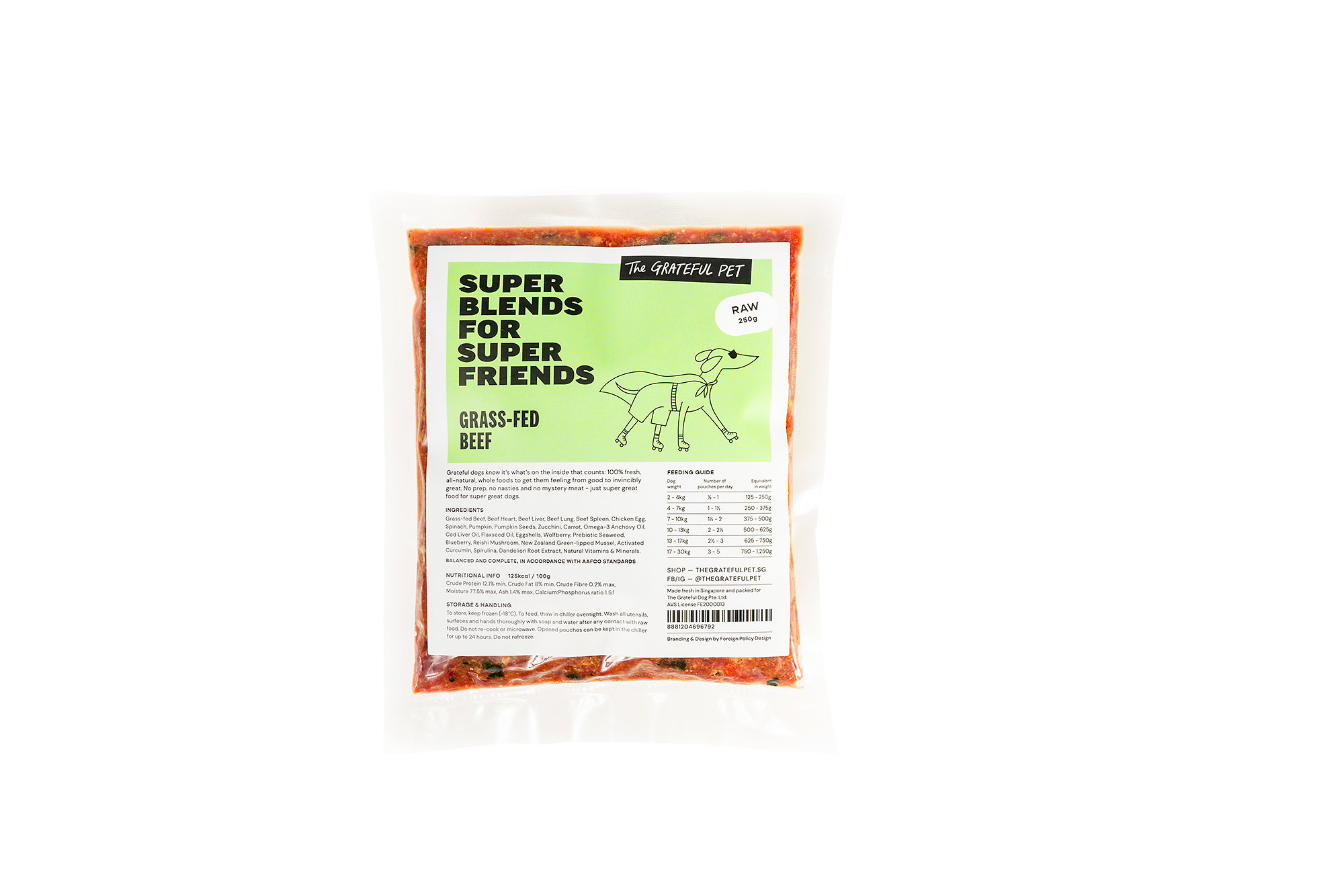 The Grateful Pet: Raw and Cooked Food for Dogs, 4 Pouches Mix & Match