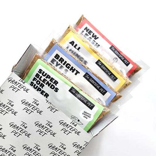 The Grateful Pet: Raw and Cooked Food for Dogs, 4 Pouches Mix & Match