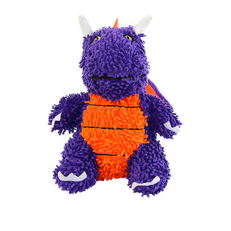 Mighty Microfibre Dog Squeaky Toy, Ball Dragon in Purple