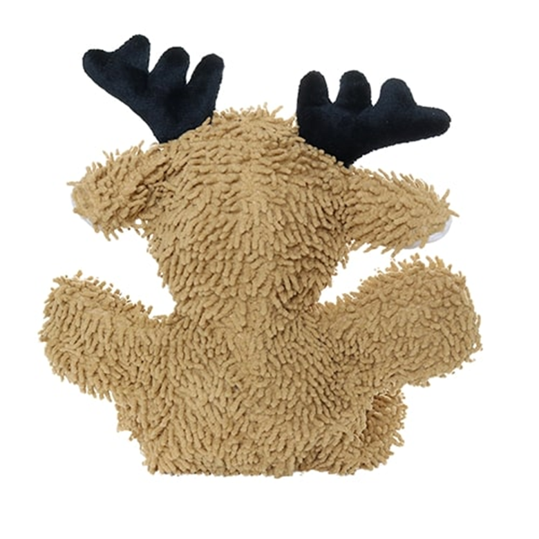 Mighty Microfibre Dog Squeaky Toy, Ball Reindeer