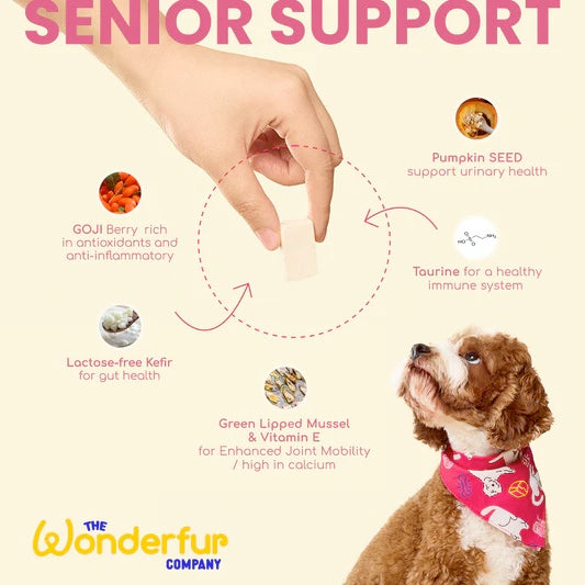 Wonderfur Bites Treats for Dogs, Senior Support